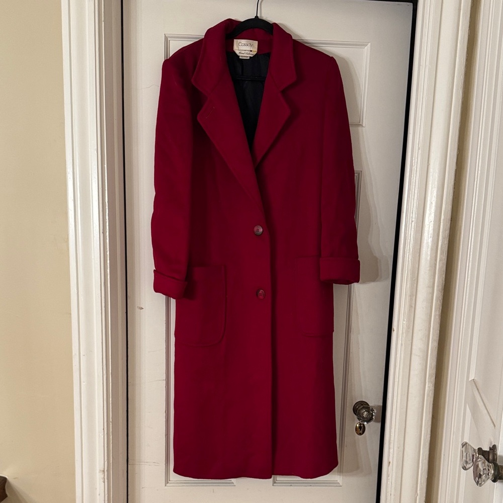 Vintage Cassidy Women's Red Trench Coat